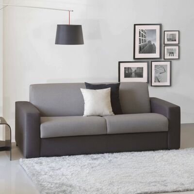 Schlafsofa Dababo, 2-sitzer-sofa, 100% Made In Italy, Wohnzimmersofa Mit Drehbarer Öffnung, Aus Gepolstertem Stoff, Mit Schmalen Armlehnen, Cm 160x95h90, Grau Und Anthrazit - Dmora Schlafsofa Dababo, 2-sitzer-sofa, 100% Made In Italy, Wohnzimmersofa Mit Drehbarer Öffnung, Aus Gepolstertem Stoff, Mit Schmalen Armlehnen, Cm 160x95h90, Grau Und Anthrazit - Dmora