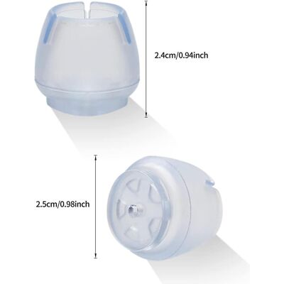 Ersandy - 24 Stück Stuhlkappe, Stuhlbeinschutz, Stuhlbeinkappe, Runde Stuhlbeinkappe, Verhindert Kratzgeräusche, Für Tische, Stühle, Sofas Und Andere Möbel (17–21 Mm) Ersandy - 24 Stück Stuhlkappe, Stuhlbeinschutz, Stuhlbeinkappe, Runde Stuhlbeinkappe, Verhindert Kratzgeräusche, Für Tische, Stühle, Sofas Und Andere Möbel (17–21 Mm)