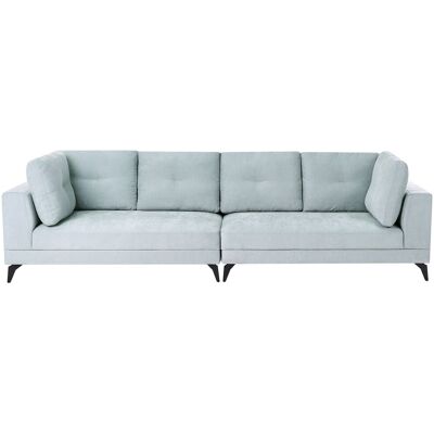 BELIANI Sofa 4-sitzer Marum Kunstleinen Hellblau BELIANI Sofa 4-sitzer Marum Kunstleinen Hellblau