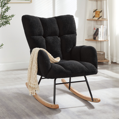 KELLANY Moderner Schaukelstuhl 69×89×101 Cm – Vielseitiger Relaxsessel Für Wohnzimmer, Schlafzimmer, Büro, Kinderzimmer & Balkon, Stilvoller Sessel Mit Holzfußgestell & Metallrahmen , Skandinavisches Design KELLANY Moderner Schaukelstuhl 69×89×101 Cm – Vielseitiger Relaxsessel Für Wohnzimmer, Schlafzimmer, Büro, Kinderzimmer & Balkon, Stilvoller Sessel Mit Holzfußgestell & Metallrahmen , Skandinavisches Design