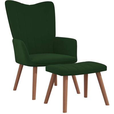 Relaxsessel Mit Hocker Dunkelgrün Samt Vidaxl Relaxsessel Mit Hocker Dunkelgrün Samt Vidaxl