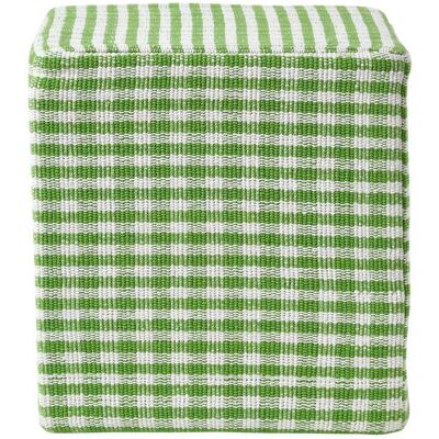 Homescapes Grünes Gingham-Check Baumwollhocker - Hocker Homescapes Grünes Gingham-Check Baumwollhocker - Hocker