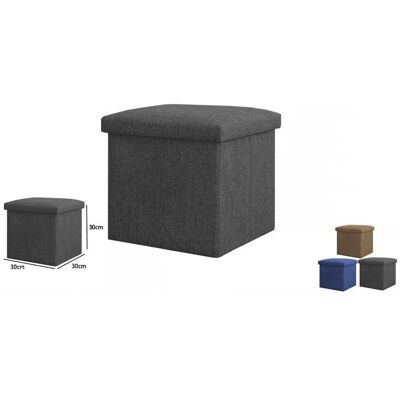 Trade Shop Pouf - Gepolsterter Stoff-Storage-Hocker - 30x30x30cm Trade Shop Pouf - Gepolsterter Stoff-Storage-Hocker - 30x30x30cm