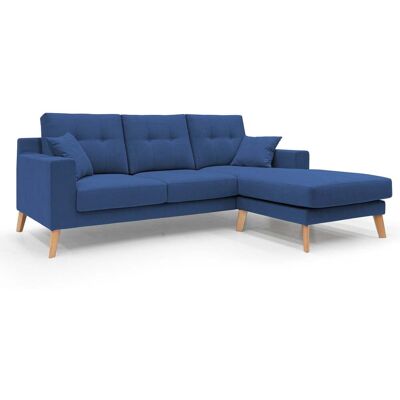 Divani.store Dänisches reversibles Sofa aus wasserdichtem Stoff - Blau 237cm Divani.store Dänisches reversibles Sofa aus wasserdichtem Stoff - Blau 237cm