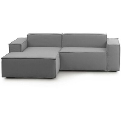 Talamo Italia - Festes Sofa Daniela, Großes Modulares 2-sitzer-sofa Mit Linker Halbinsel, 100% Made In Italy, Modernes Sofa Aus Stoff, Cm 240x170h70, Grau Talamo Italia - Festes Sofa Daniela, Großes Modulares 2-sitzer-sofa Mit Linker Halbinsel, 100% Made In Italy, Modernes Sofa Aus Stoff, Cm 240x170h70, Grau