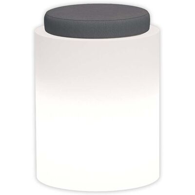 MONACIS Leuchtende Sessel Round Bright Mit Led-pouf 'made In Italy' Für Den Außenbereich -weiß / Mit Kabel MONACIS Leuchtende Sessel Round Bright Mit Led-pouf 'made In Italy' Für Den Außenbereich -weiß / Mit Kabel