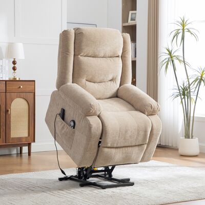 KELLANY Multifunktionaler Elektrischer Relaxsessel Mit Aufstehhilfe, Massage- Und Wärmefunktion, Elektrisch Verstellbarer Rückenlehne Und Fußstütze Sowie Seitlichen Aufbewahrungstaschen.-light Khaki KELLANY Multifunktionaler Elektrischer Relaxsessel Mit Aufstehhilfe, Massage- Und Wärmefunktion, Elektrisch Verstellbarer Rückenlehne Und Fußstütze Sowie Seitlichen Aufbewahrungstaschen.-light Khaki