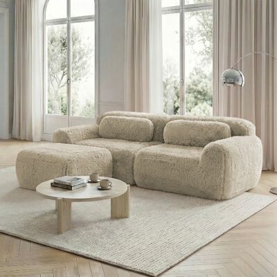 SANS MARQUE L-förmiges 2-sitzer Sofa – 204x179x73 Cm – 45.2 Kg – Aus Plüsch – Premium-plüschstoffgenießen Sie Den – Gemütliches Wohnzimmer-sofa – Modell B SANS MARQUE L-förmiges 2-sitzer Sofa – 204x179x73 Cm – 45.2 Kg – Aus Plüsch – Premium-plüschstoffgenießen Sie Den – Gemütliches Wohnzimmer-sofa – Modell B