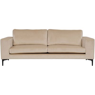 Venture Design Bolero 3-Sitzer Sofa - Beige Samt - Skandinavisches Design Venture Design Bolero 3-Sitzer Sofa - Beige Samt - Skandinavisches Design