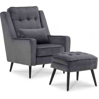 M Mcombo Ohrensessel Fernsehsessel Relaxsessel Mit Hocker, Samt, 7277de M Mcombo Ohrensessel Fernsehsessel Relaxsessel Mit Hocker, Samt, 7277de
