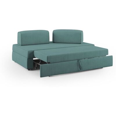 DIVANI.STORE Liberty Sofa Ohne Ausziehbarer Ottomane Mit Beweglichen Rückenlehnen Aus Weichem Wasserfestem Stoff T02 160 Cm Petrol DIVANI.STORE Liberty Sofa Ohne Ausziehbarer Ottomane Mit Beweglichen Rückenlehnen Aus Weichem Wasserfestem Stoff T02 160 Cm Petrol