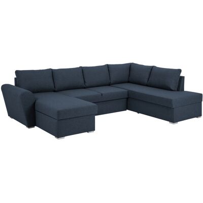 Ebuy24 Stefan Blaues Schlafsofa mit Chaiselongue Ebuy24 Stefan Blaues Schlafsofa mit Chaiselongue