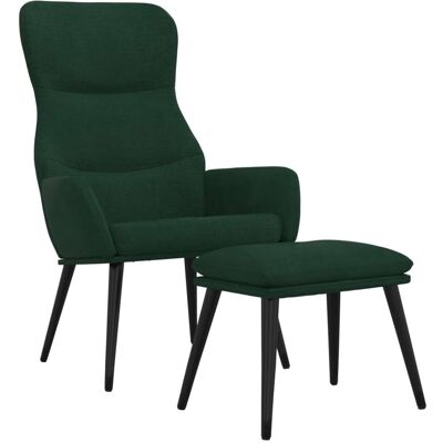 Relaxsessel Mit Hocker Dunkelgrün Stoff Vidaxl Relaxsessel Mit Hocker Dunkelgrün Stoff Vidaxl