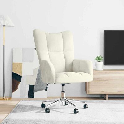 Relaxsessel Cremeweiß Samt - Vidaxl Relaxsessel Cremeweiß Samt - Vidaxl