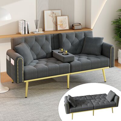 SANS MARQUE Doppelt Ausklappbares Schlafsofa – 175x80x73,5 Cm – 31 Kg – Aus Samt – Flexibel Und Komfortabel – Vielseitiges Design – Hochwertiger Stoff SANS MARQUE Doppelt Ausklappbares Schlafsofa – 175x80x73,5 Cm – 31 Kg – Aus Samt – Flexibel Und Komfortabel – Vielseitiges Design – Hochwertiger Stoff