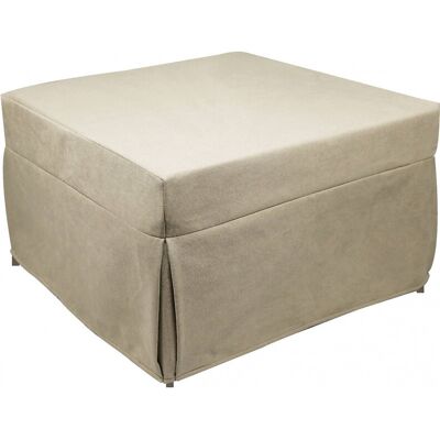 In Ein Einzelbett Umwandelbarer Puof, Made In Italy, Klappbett, Pouf Mit Abnehmbarem, Platzsparendem Stoff Für Das Wohnzimmer, Cm 78x78 / 195h45, Beige - Talamo Italia In Ein Einzelbett Umwandelbarer Puof, Made In Italy, Klappbett, Pouf Mit Abnehmbarem, Platzsparendem Stoff Für Das Wohnzimmer, Cm 78x78 / 195h45, Beige - Talamo Italia