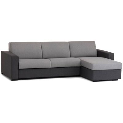 Schlafsofa Alicya, Ecksofa, 100% Made In Italy, Sofa Mit Drehöffnung, Mit Wendebehälter Halbinsel, Mit Standard-armlehnen, Cm 280x95h90, Grau Und Anthrazit - Talamo Italia Schlafsofa Alicya, Ecksofa, 100% Made In Italy, Sofa Mit Drehöffnung, Mit Wendebehälter Halbinsel, Mit Standard-armlehnen, Cm 280x95h90, Grau Und Anthrazit - Talamo Italia
