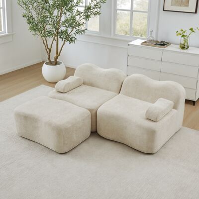 SANS MARQUE 2-sitzer L-förmiges Modulares Boneless Sofa – 192x167x70 Cm – 41.2 Kg – Aus Samt – Komfortables Wohnzimmersofa – Grosszügiges Modulares Design SANS MARQUE 2-sitzer L-förmiges Modulares Boneless Sofa – 192x167x70 Cm – 41.2 Kg – Aus Samt – Komfortables Wohnzimmersofa – Grosszügiges Modulares Design