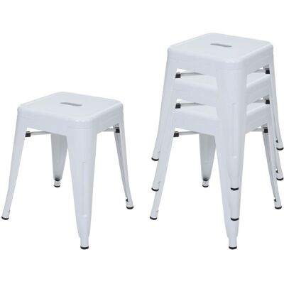HHG Modell 787 Hocker-Set - Industrielles Weißes Design HHG Modell 787 Hocker-Set - Industrielles Weißes Design