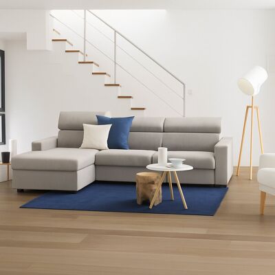 Festes Sofa Viviana, Ecksofa, 100% Made In Italy, Sofa Im Wohnzimmer Mit Chaiselongue, Aus Gepolstertem Stoff - Linke Containerhalbinsel, Mit Standard-armlehnen, Cm 280x95h85, Turteltaub - Talamo Italia Festes Sofa Viviana, Ecksofa, 100% Made In Italy, Sofa Im Wohnzimmer Mit Chaiselongue, Aus Gepolstertem Stoff - Linke Containerhalbinsel, Mit Standard-armlehnen, Cm 280x95h85, Turteltaub - Talamo Italia
