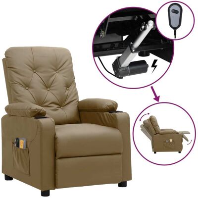 Massagesessel Elektrisch Cappuccino-braun Kunstleder Vidaxl Massagesessel Elektrisch Cappuccino-braun Kunstleder Vidaxl