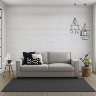 Festes Sofa Ylenia, 3-sitzer-sofa, 100% Made In Italy, Wohnzimmersofa Aus Stoff, Mit Standard-armlehnen, Cm 220x95h90, Grau - Talamo Italia Festes Sofa Ylenia, 3-sitzer-sofa, 100% Made In Italy, Wohnzimmersofa Aus Stoff, Mit Standard-armlehnen, Cm 220x95h90, Grau - Talamo Italia