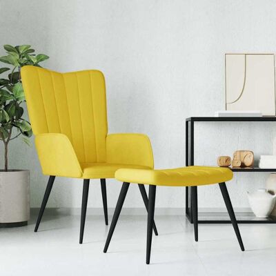 Relaxsessel Mit Hocker Senfgelb Samt Vidaxl Relaxsessel Mit Hocker Senfgelb Samt Vidaxl