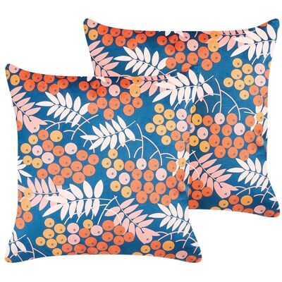 Beliani Samtpolster-Set - 45x45cm - Mehrfarbig - Modern & Traditionell Beliani Samtpolster-Set - 45x45cm - Mehrfarbig - Modern & Traditionell