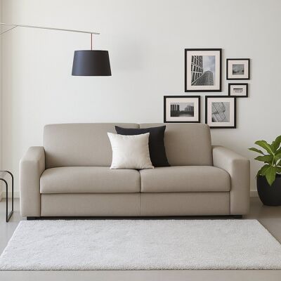 Festes Sofa Marzia, Großes 2-sitzer-sofa, 100% Made In Italy, Sofa-wohnzimmer, Aus Gepolstertem Stoff, Mit Schmalen Armlehnen, Cm 180x95h90, Turteltaube - Talamo Italia Festes Sofa Marzia, Großes 2-sitzer-sofa, 100% Made In Italy, Sofa-wohnzimmer, Aus Gepolstertem Stoff, Mit Schmalen Armlehnen, Cm 180x95h90, Turteltaube - Talamo Italia