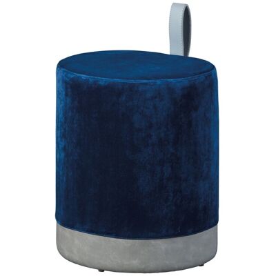 Møbel24 Osana Puff - Blau & Grau Modernes Design Møbel24 Osana Puff - Blau & Grau Modernes Design