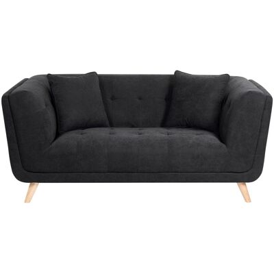 BELIANI Sofa 2-sitzer Habo Stoff Schwarz BELIANI Sofa 2-sitzer Habo Stoff Schwarz