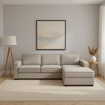 Festes Sofa Nami, Ecksofa, 100% Made In Italy, Sofa Wohnzimmer Mit, Rechte Containerhalbinsel, Mit Standard-armlehnen, Cm 280x95h90, Turteltaube - Talamo Italia Festes Sofa Nami, Ecksofa, 100% Made In Italy, Sofa Wohnzimmer Mit, Rechte Containerhalbinsel, Mit Standard-armlehnen, Cm 280x95h90, Turteltaube - Talamo Italia