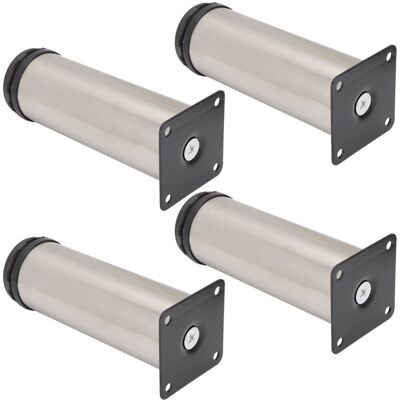 OEM 4 Verstellbare Edelstahlbeine Für Sofas, Betten Und Möbel (5–25 Cm), Metall-ersatzteile Für Tische Und Schränke OEM 4 Verstellbare Edelstahlbeine Für Sofas, Betten Und Möbel (5–25 Cm), Metall-ersatzteile Für Tische Und Schränke