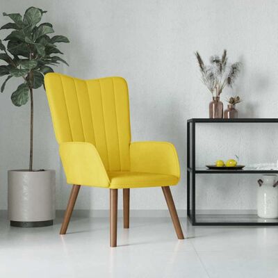 vidaXL Relaxsessel - Senfgelb Samt - Sessel vidaXL Relaxsessel - Senfgelb Samt - Sessel