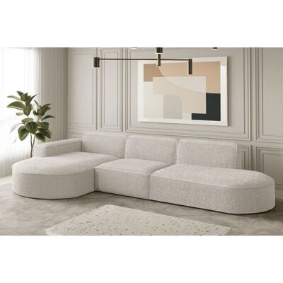 Fun Moebel - PALMA - Beige - Ottomane Links - Sofa Fun Moebel - PALMA - Beige - Ottomane Links - Sofa