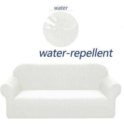 INEASICER Stretch-sofabezug, Wasserdicht Und Kratzfest Für 2-sitzer-sofa, Elegantes Muster Mit Rutschfesten Schaumstoffrollen (2-sitzer-sofa, Reinweiß)-145-185 Cm INEASICER Stretch-sofabezug, Wasserdicht Und Kratzfest Für 2-sitzer-sofa, Elegantes Muster Mit Rutschfesten Schaumstoffrollen (2-sitzer-sofa, Reinweiß)-145-185 Cm