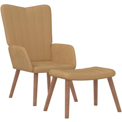 Relaxsessel Mit Hocker Braun Samt Vidaxl Relaxsessel Mit Hocker Braun Samt Vidaxl