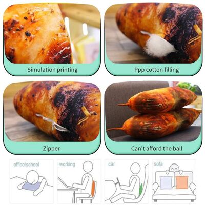 HEAT Realistisches Plüschkissen In Form Einer Frittierten Hähnchenkeule, 20 Cm, Weiches Dekokissen Für Sofas, Originelles Geburtstagsgeschenk, Lebensmittel-simulationsspielzeug Für Zuhause. HEAT Realistisches Plüschkissen In Form Einer Frittierten Hähnchenkeule, 20 Cm, Weiches Dekokissen Für Sofas, Originelles Geburtstagsgeschenk, Lebensmittel-simulationsspielzeug Für Zuhause.