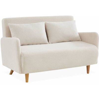 Sweeek - 2-sitzer Schlafsofa Mit Bouclé-bezug Sweeek - 2-sitzer Schlafsofa Mit Bouclé-bezug