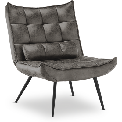 M Mcombo Moderner Sessel Relaxsessel 4779gy-1, Mit Taillenkissen, Retro Vintage Lesesessel,loungesessel Stuhl Polstersessel,ohne Hocker,mikrofaser, Dunkelgrau M Mcombo Moderner Sessel Relaxsessel 4779gy-1, Mit Taillenkissen, Retro Vintage Lesesessel,loungesessel Stuhl Polstersessel,ohne Hocker,mikrofaser, Dunkelgrau