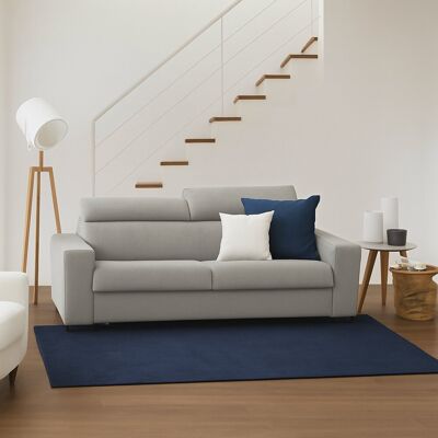 DMORA Festes Sofa Monica, Großes 2-sitzer-sofa, 100% Made In Italy, Sofa-wohnzimmer, Aus Gepolstertem Stoff, Mit Verstellbaren Kopfstützen Und Serienmäßigen Armlehnen, Cm 200x95h85, Grau - Talamo Italia DMORA Festes Sofa Monica, Großes 2-sitzer-sofa, 100% Made In Italy, Sofa-wohnzimmer, Aus Gepolstertem Stoff, Mit Verstellbaren Kopfstützen Und Serienmäßigen Armlehnen, Cm 200x95h85, Grau - Talamo Italia