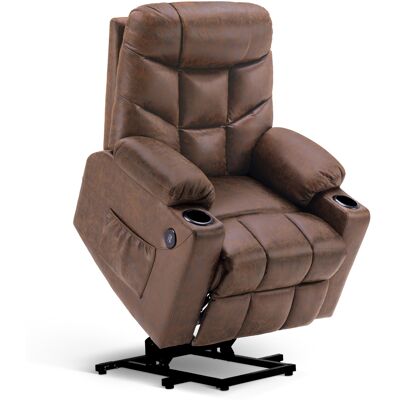 Mcombo - M Elektrische Aufstehhilfe Fernsehsessel Relaxsessel Retro Stil Usb Mikrofaser Braun7286 Mcombo - M Elektrische Aufstehhilfe Fernsehsessel Relaxsessel Retro Stil Usb Mikrofaser Braun7286