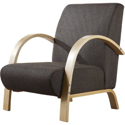 IFLAIR Polstersessel Lounge Sessel Mit Hochwertigem Gepolsterten Stoffbezug - Dunkelbraun IFLAIR Polstersessel Lounge Sessel Mit Hochwertigem Gepolsterten Stoffbezug - Dunkelbraun