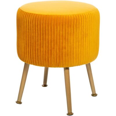 Atmosphera Ocre Samtbezug Hocker - Contempo Chic Atmosphera Ocre Samtbezug Hocker - Contempo Chic