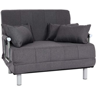 Schlafsessel Hhg 631, Klappsessel Schlafsofa Gästebett Relaxsessel, Liegefläche 186x97cm Stoff (270g/m²) Dunkelgrau Schlafsessel Hhg 631, Klappsessel Schlafsofa Gästebett Relaxsessel, Liegefläche 186x97cm Stoff (270g/m²) Dunkelgrau