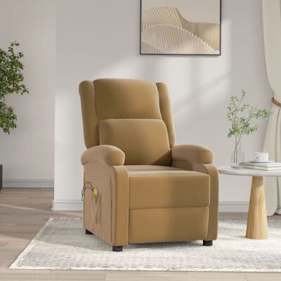 Massagesessel Elektrisch Braun Samt Vidaxl Massagesessel Elektrisch Braun Samt Vidaxl