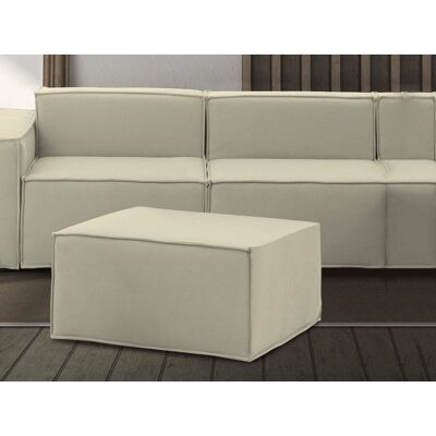 Dmora - Puff Dagoumé, Ottomane Im Wohnzimmer, 100% Made In Italy, Relaxsessel Aus Gepolstertem Stoff, Cm 80x70h43, Beige Dmora - Puff Dagoumé, Ottomane Im Wohnzimmer, 100% Made In Italy, Relaxsessel Aus Gepolstertem Stoff, Cm 80x70h43, Beige