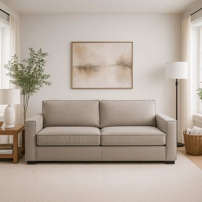 Festes Sofa Manuela, Großes 2-sitzer-sofa, 100% Made In Italy, Wohnzimmersofa Aus Stoff, Mit Standard-armlehnen, Cm 200x95h90, Turteltaube - Talamo Italia Festes Sofa Manuela, Großes 2-sitzer-sofa, 100% Made In Italy, Wohnzimmersofa Aus Stoff, Mit Standard-armlehnen, Cm 200x95h90, Turteltaube - Talamo Italia