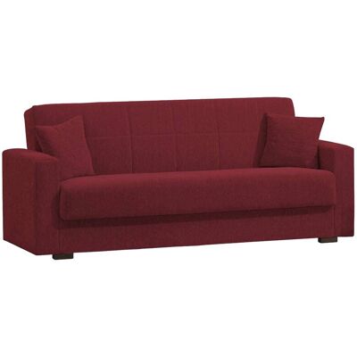 BELLAHOME Nora 3-Sitzer Roter Stoff Schlafsofa - Schlafsofa BELLAHOME Nora 3-Sitzer Roter Stoff Schlafsofa - Schlafsofa