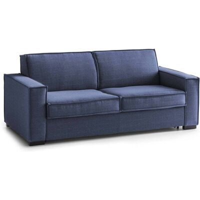 Festes Sofa Adriana, 2-sitzer-sofa, 100% Made In Italy, Wohnzimmersofa Aus Stoff, Mit Standard-armlehnen, Cm 180x95h90, Blau - Talamo Italia Festes Sofa Adriana, 2-sitzer-sofa, 100% Made In Italy, Wohnzimmersofa Aus Stoff, Mit Standard-armlehnen, Cm 180x95h90, Blau - Talamo Italia